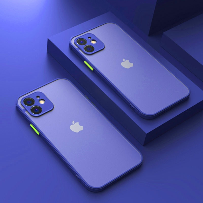 Thumbnail: Luxury Shockproof Matte Bumper Phone Case For iPhone