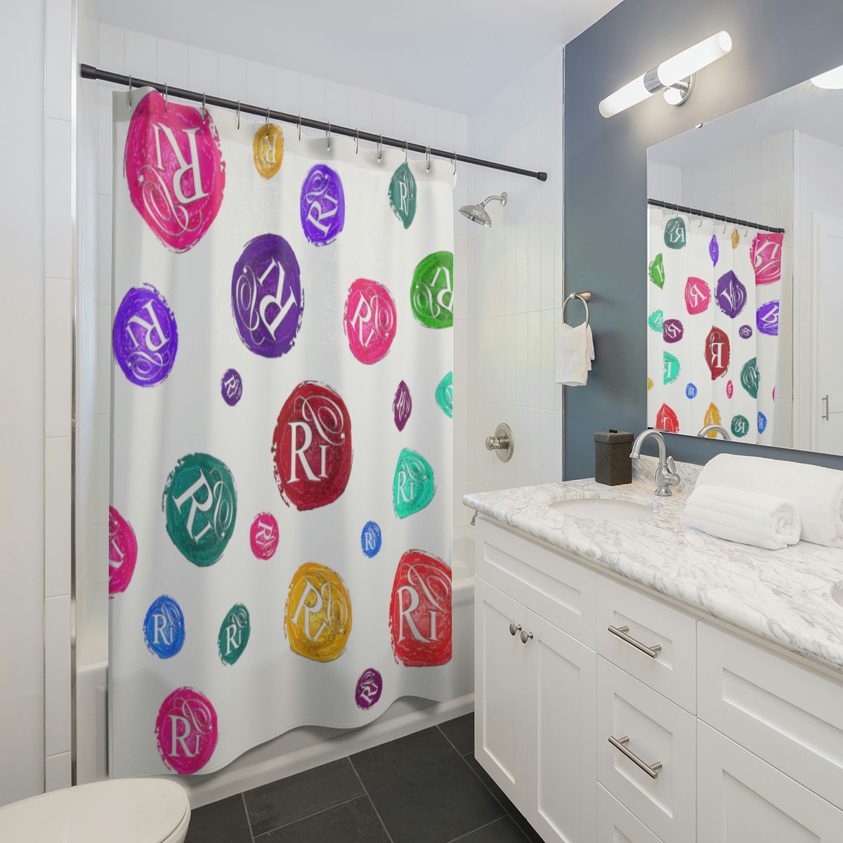 Realistic Poetry International Shower Curtains