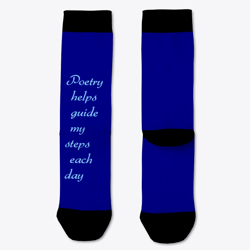 Poetry Helps Guide My Steps (Custom Poet Socks)