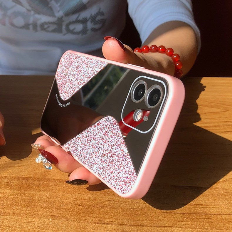 섬네일: Bling Glitter Makeup Mirror Phone Case For iPhone