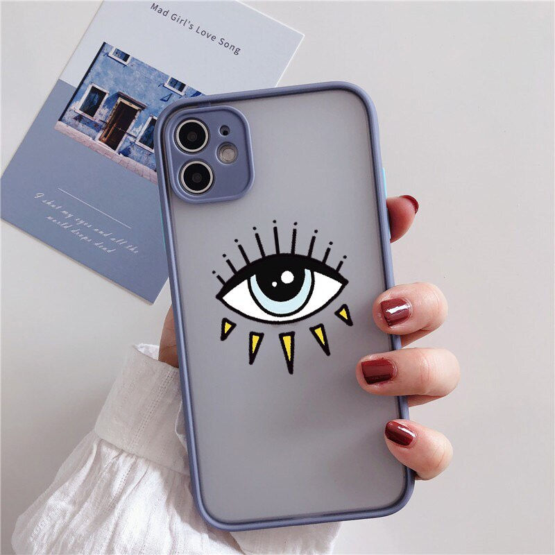 Thumbnail: Lucky Eye - Blue Evil Eye Phone Case For iPhone