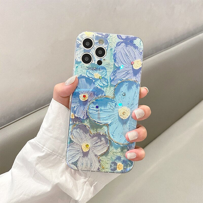 Miniaturbild: Daisy Flowers Glitter Phone Case For iPhone