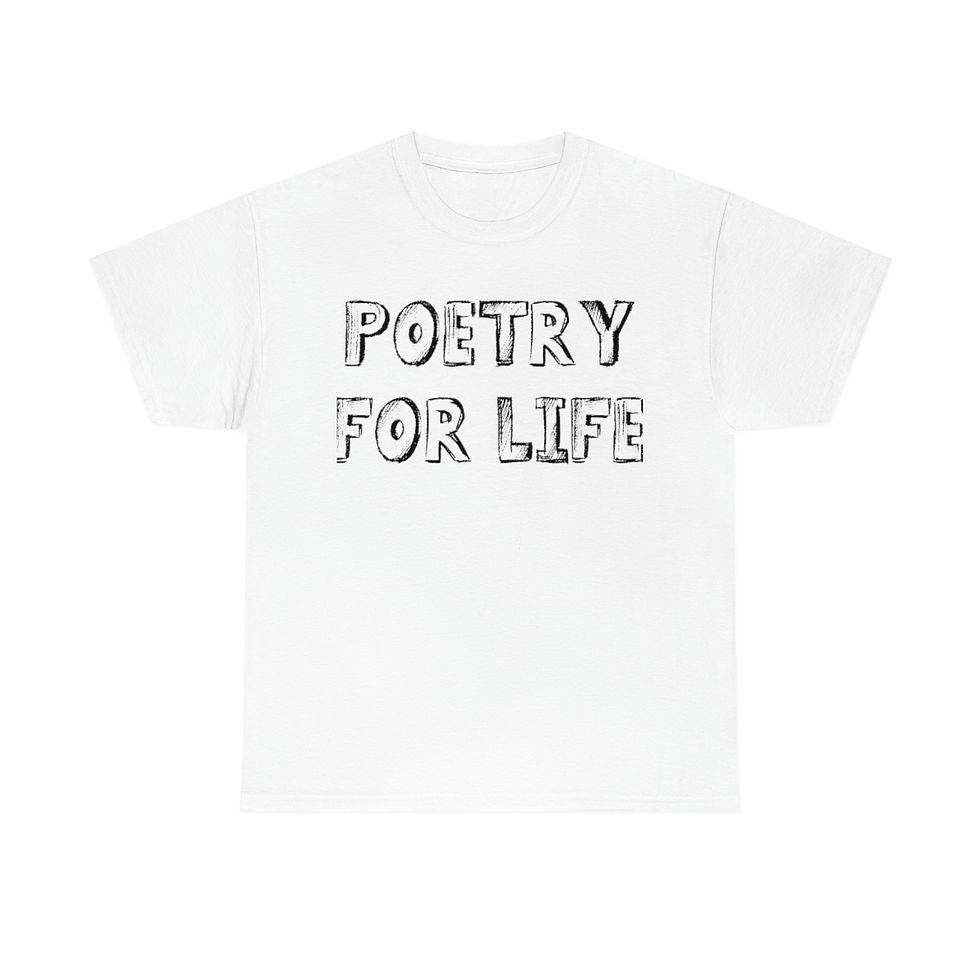 תמונה ממוזערת: Poetry for life Unisex Heavy Cotton Tee