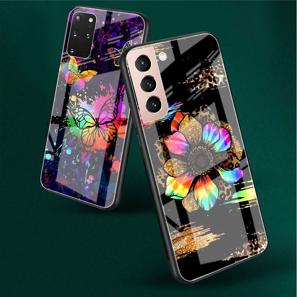 Thumbnail: Butterflies Shine Glass Case For Samsung Galaxy