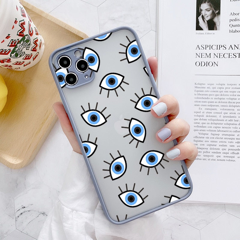 Thumbnail: Lucky Eye - Blue Evil Eye Phone Case For iPhone