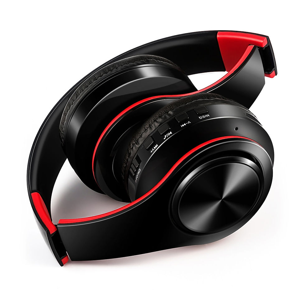 Miniatura: Stereo Wireless Headset Soft Leather Earmuffs Built-in Mic for PC/Cell Phones/TV