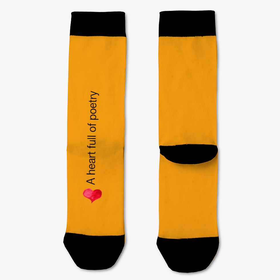 Thumbnail: A Heart Full of Poetry Socks
