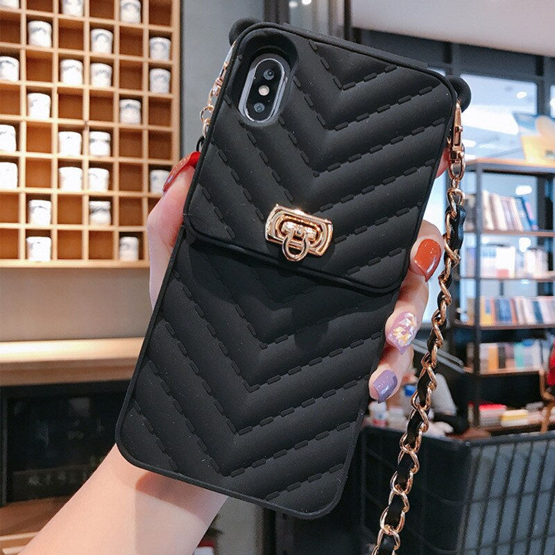 Thumbnail: Luxury Wallet Bag Phone Case For iPhone