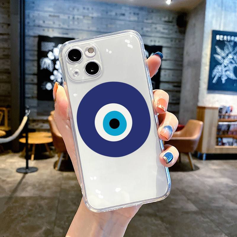 Thumbnail: Evil Eye Phone Cases Soft Transparent For iPhone