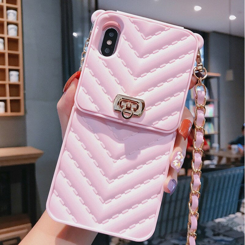 Thumbnail: Luxury Wallet Bag Phone Case For iPhone