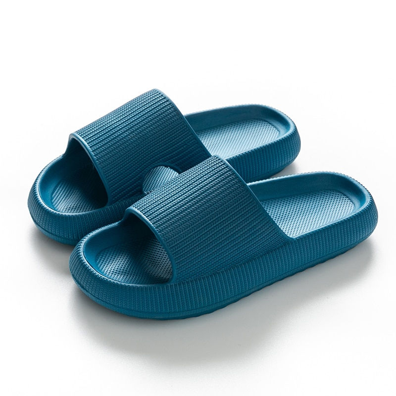 Thumbnail: Thick Platform Poetic Cloud Slippers