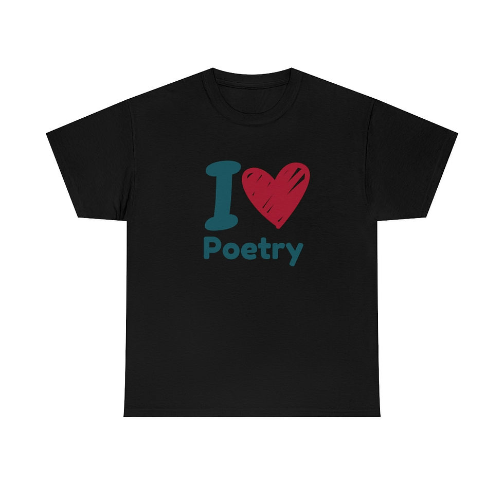 Thumbnail: I love Poetry Unisex Heavy Cotton Tee