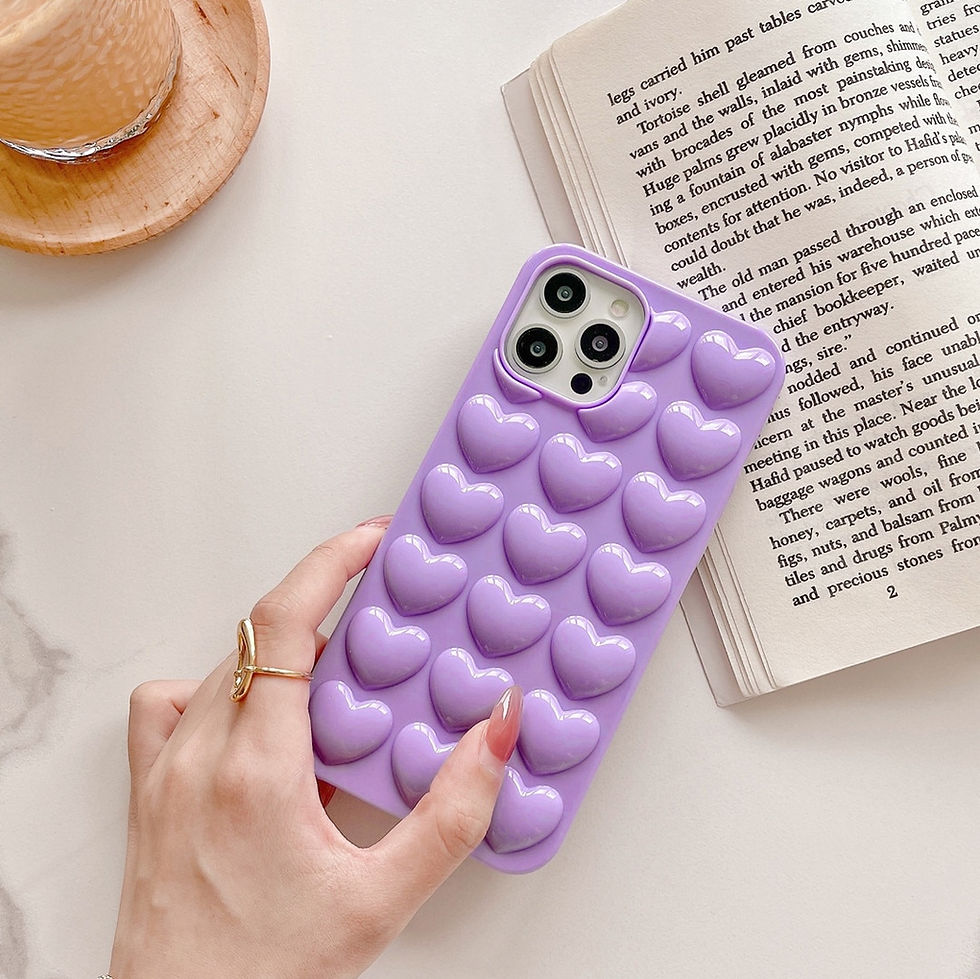 Miniatiūra: 3D Love Heart Candy Color Phone Case for iPhone