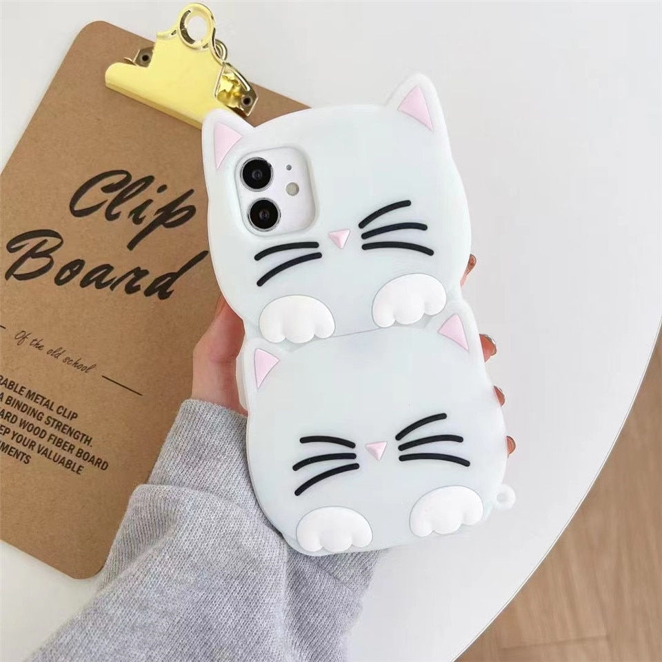 Thumbnail: 3D Cartoon Cute Cat Ear Case for Samsung Galaxy