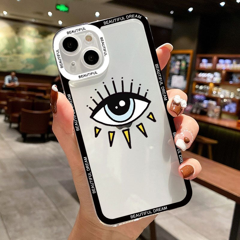 Thumbnail: Lucky Eye - Blue Evil Eye Phone Case For iPhone