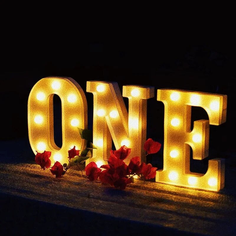 Sīktēls: Alphabet LED Letter Lights Luminous Decoration