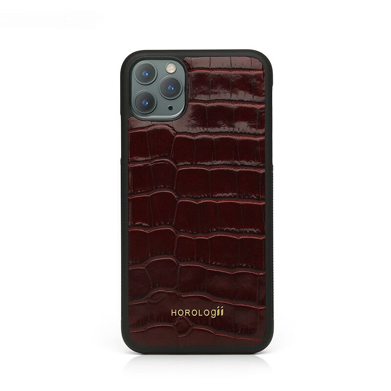 Thumbnail: Crocodile Pattern Italian Leather Luxury Phone Cover for Iphone