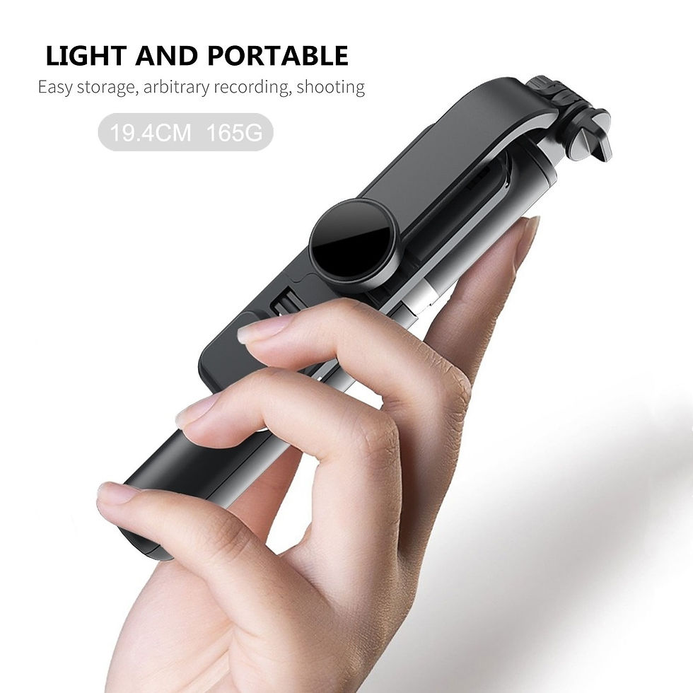थंबनेल: Wireless selfie stick tripod Bluetooth, With Led light remote shutter For iphone