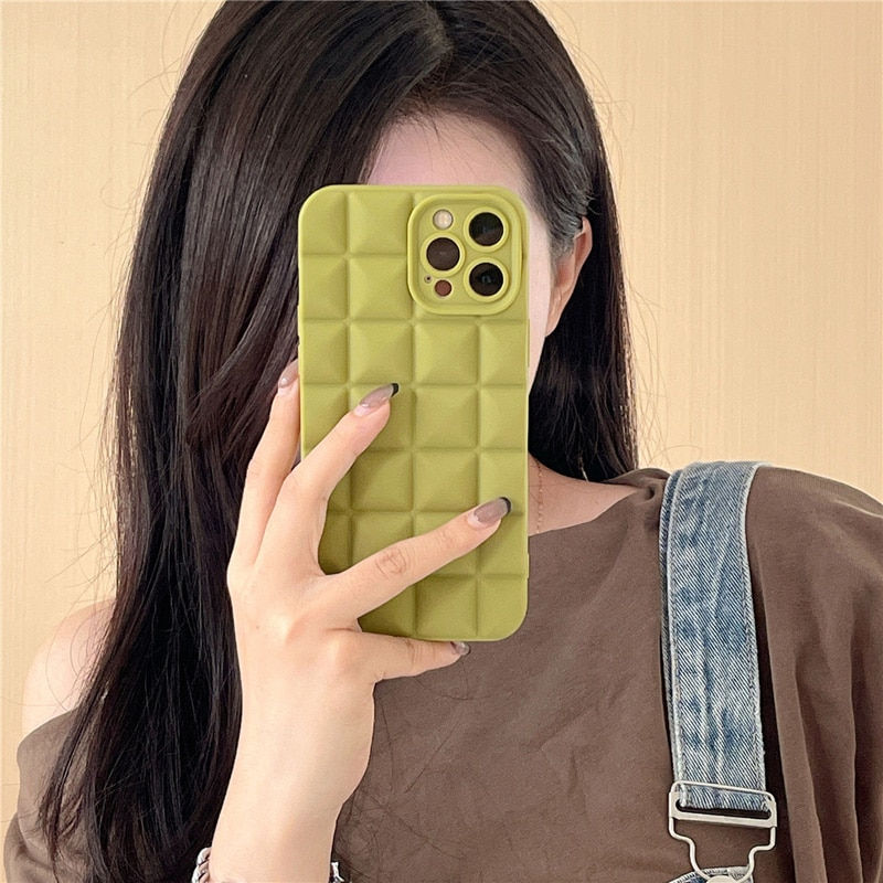 Thumbnail: Grid Matte Phone Case For iPhone