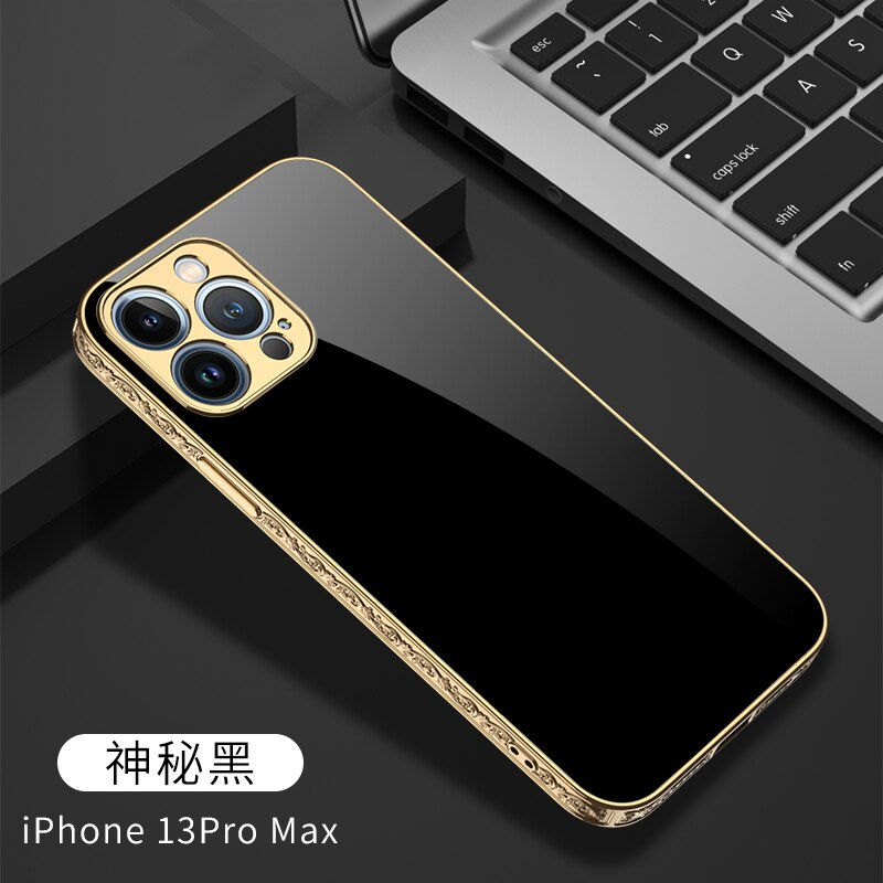 Thumbnail: Boss Gold Tempered Glass Case For iPhone