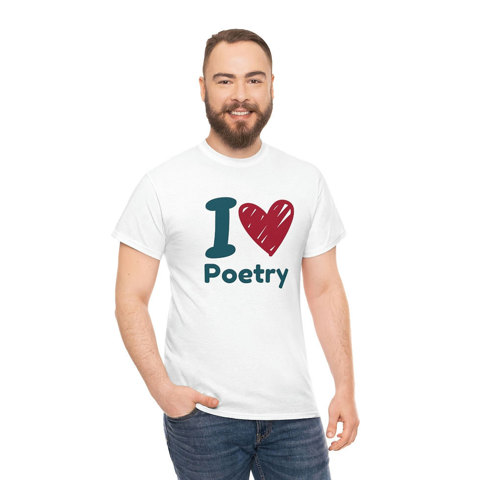 Thumbnail: I love Poetry Unisex Heavy Cotton Tee