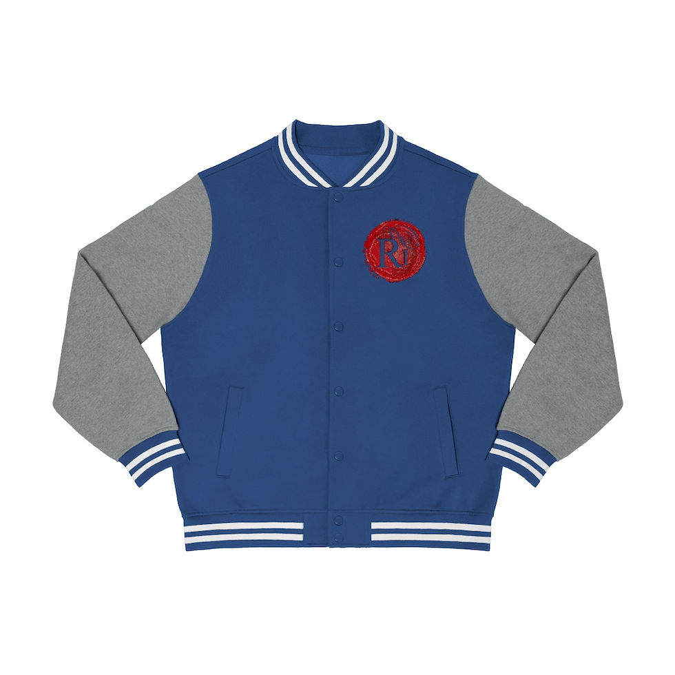 Thumbnail: Men's Realistic Poetry Varsity Jacket