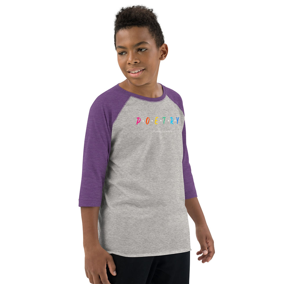 Miniatura: Youth Poetry baseball shirt