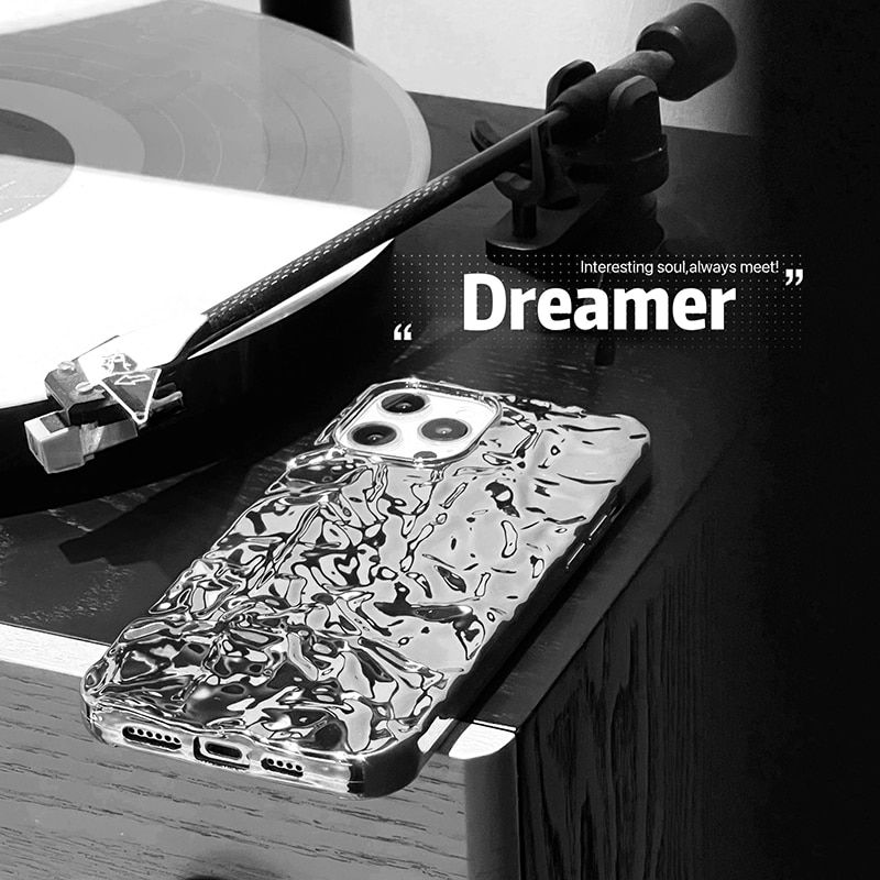 Thumbnail: Luxury Silver Tin Paper Phone Case for iphone