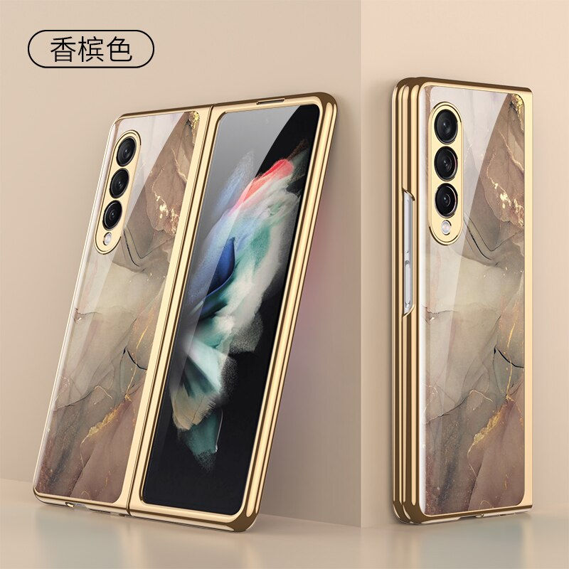 Thumbnail: Tempered Glass Fold Case For Samsung Galaxy