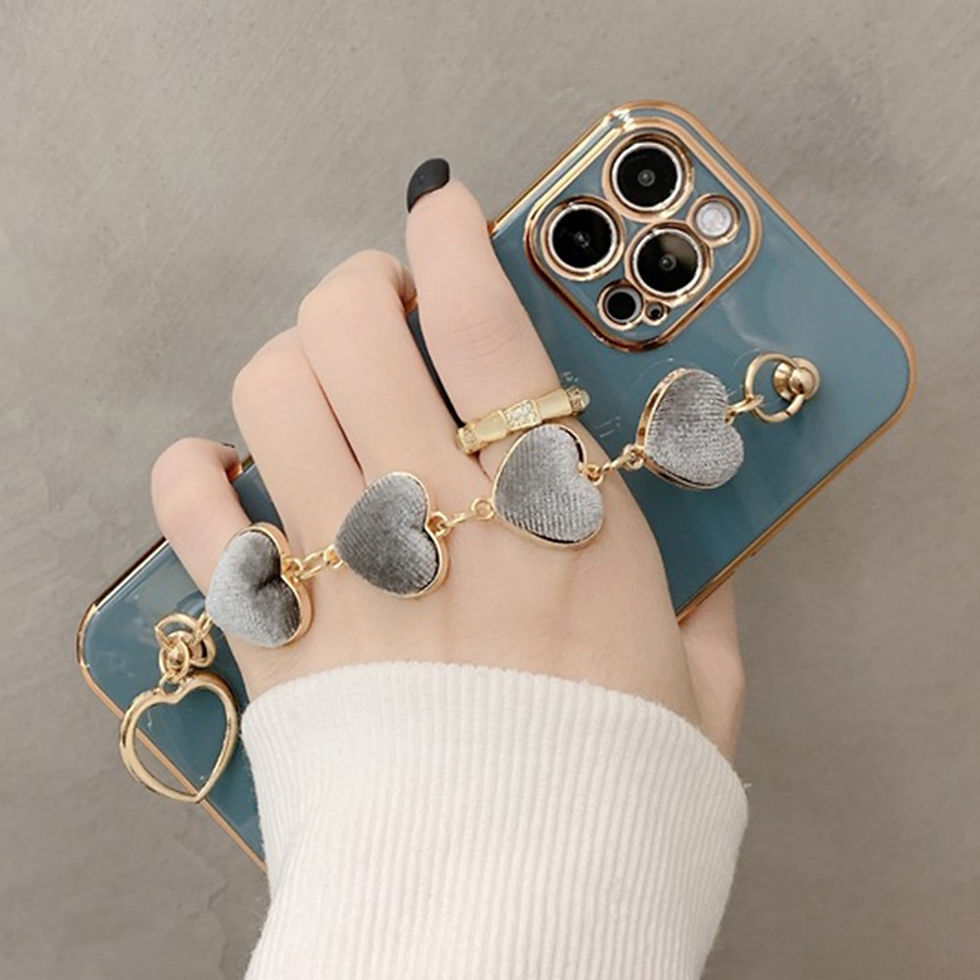 Thumbnail: Love Heart Chain Wrist Bracelet Phone Case For iPhone