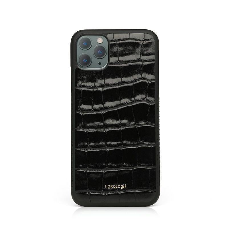 Thumbnail: Crocodile Pattern Italian Leather Luxury Phone Cover for Iphone