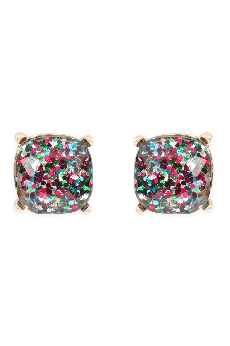 Thumbnail: Glitter Poetry Stud Earrings
