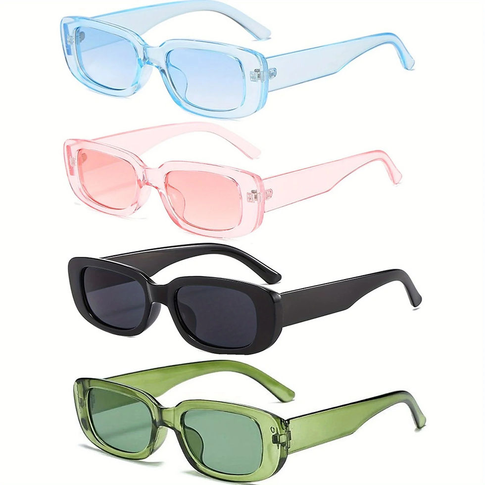 Miniatura: 4pcs/set Rectangle Frame Sunglasses