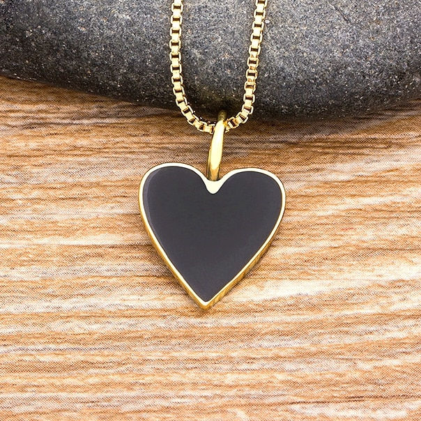 Miniatyrbild: Romantic Heart Couple Necklace - 5 Colors