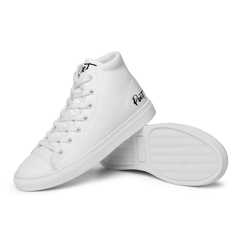 Thumbnail: Exclusive Men’s Poetry high top canvas shoes