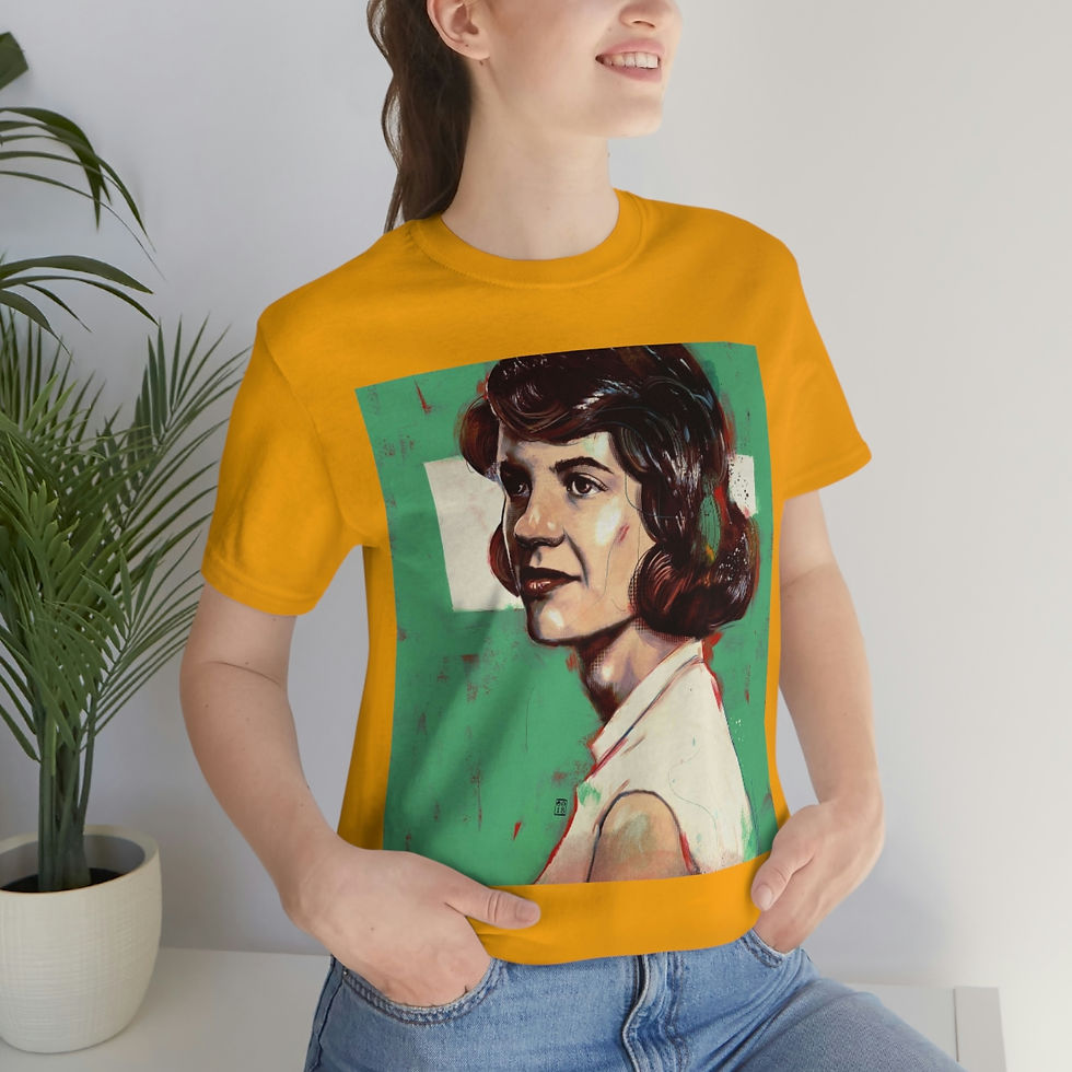 Minijatura: Sylvia Plath Unisex Short Sleeve Tee