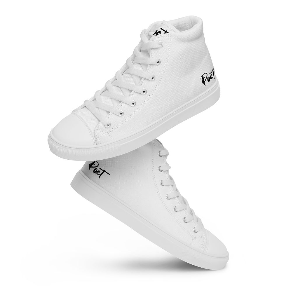 Thumbnail: Exclusive Men’s Poetry high top canvas shoes