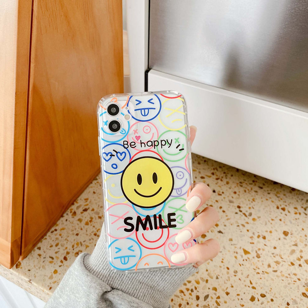 Miniatyrbilde: 6 colors - Cute smiley phone case for iphone