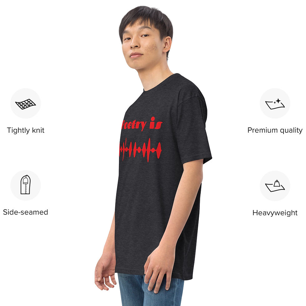 Miniature : Poetry is Men’s premium heavyweight tee