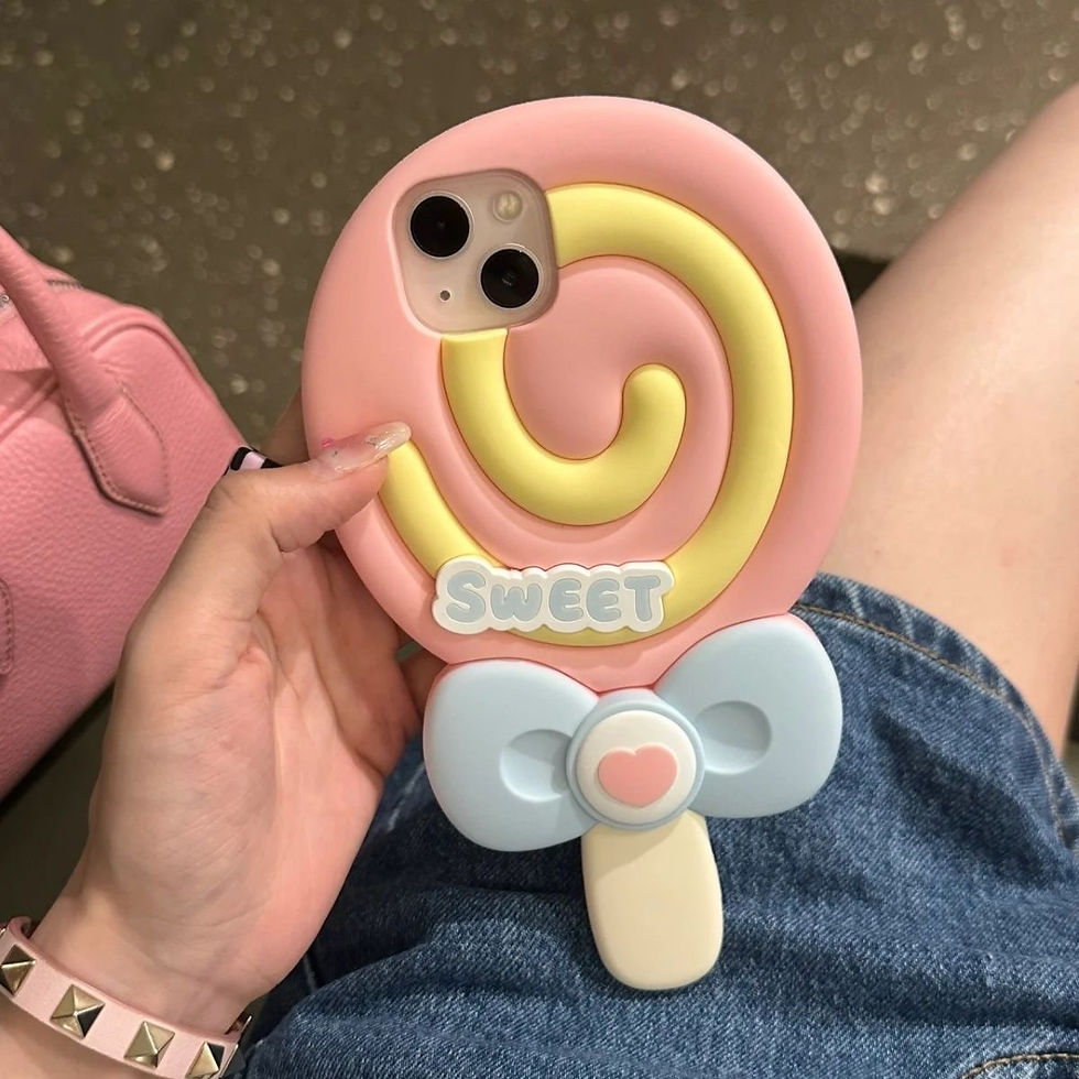 Thumbnail: Cute 3D Lollipop Glitter Phone Case for iPhone