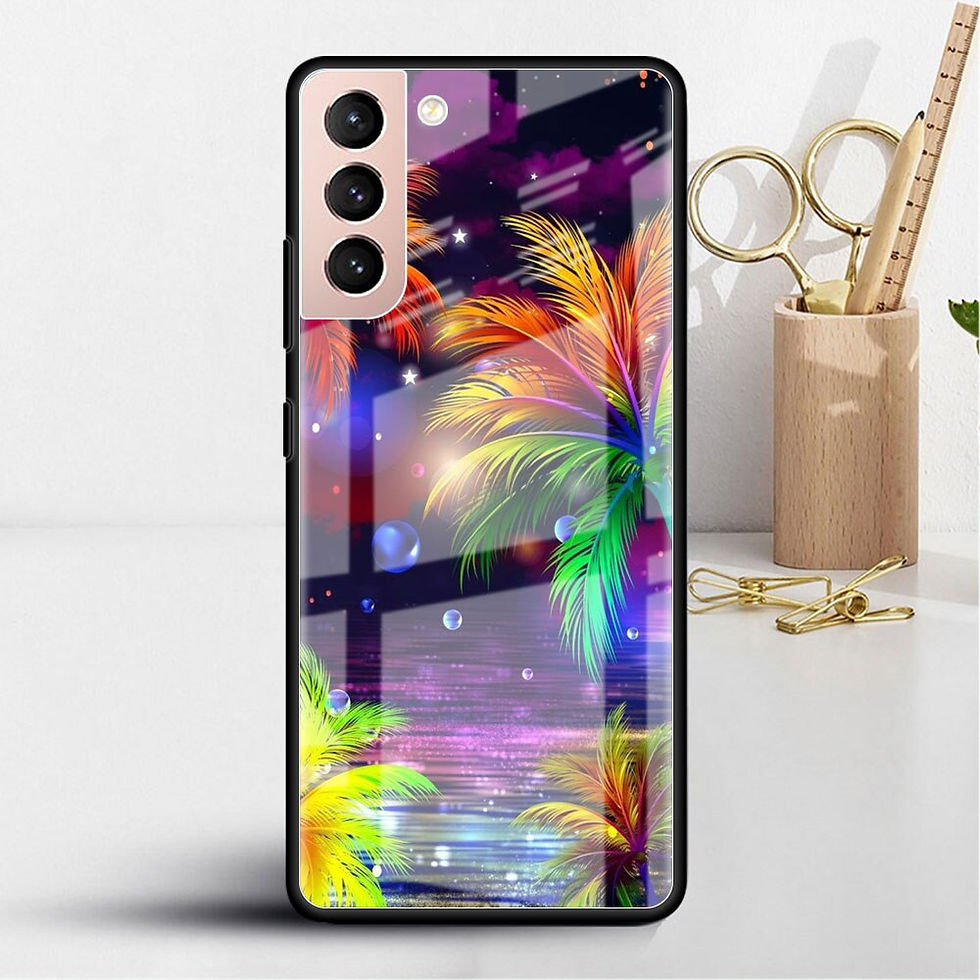 Thumbnail: Butterflies Shine Glass Case For Samsung Galaxy