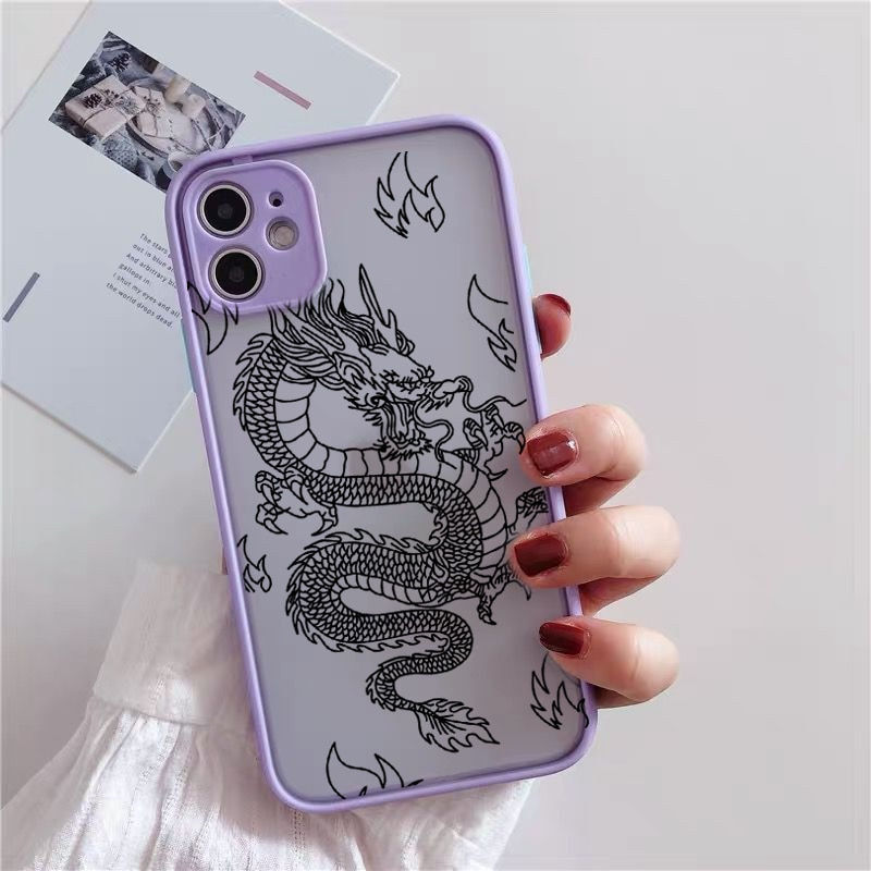 Thumbnail: Verse Dragon Pattern Phone Case For iPhone