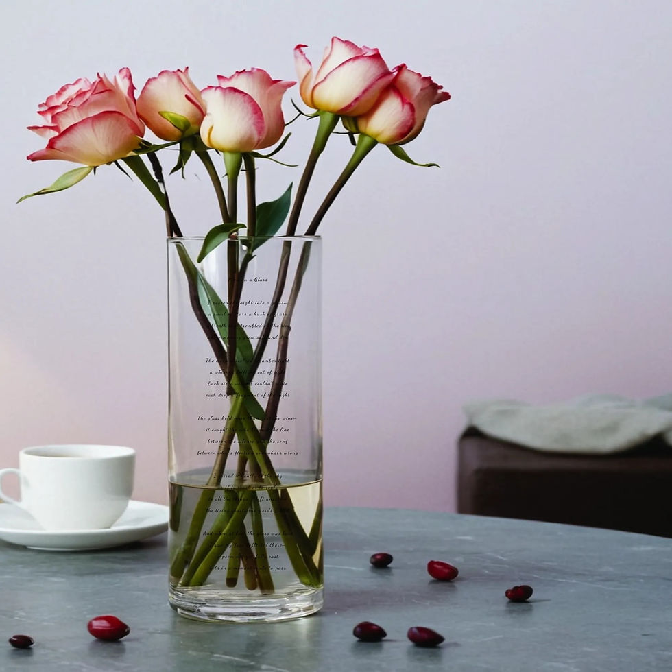 Thumbnail: Personalized Poetic Cylinder Glass Cup / Vases