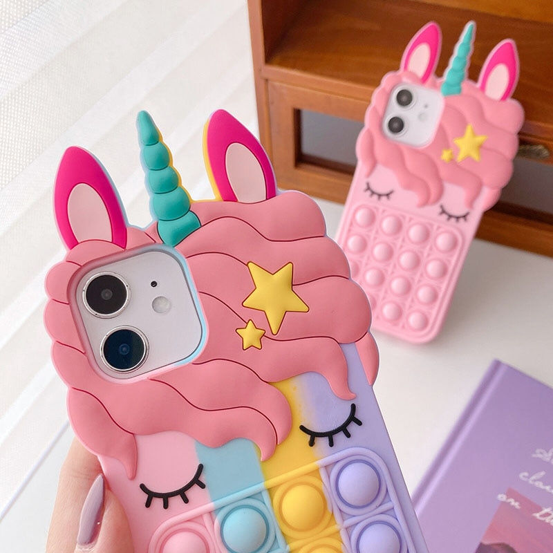 Miniatura: 3D Unicorn Silicone Case For iPhone