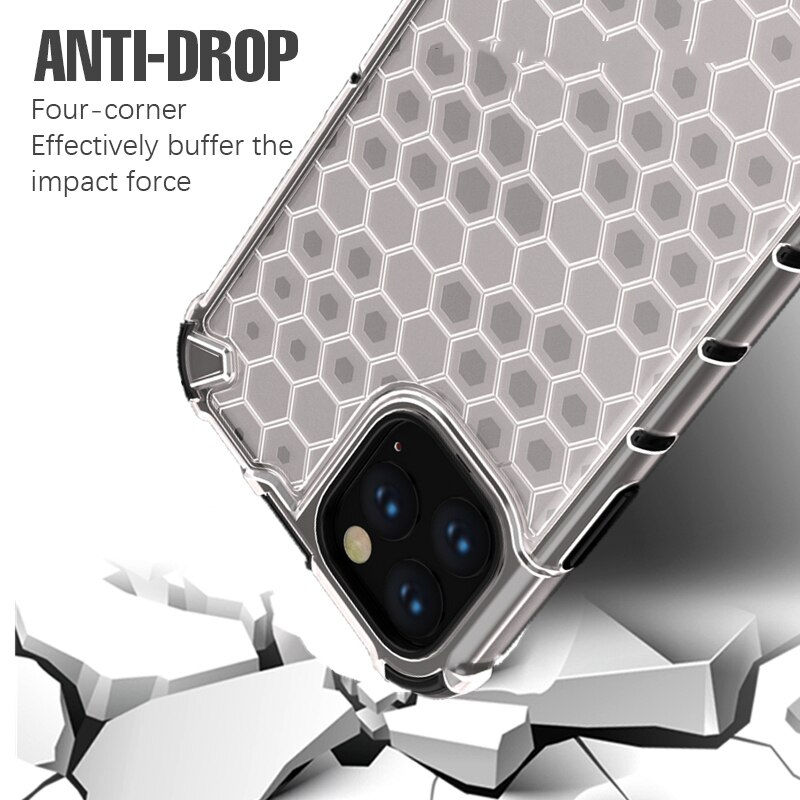 섬네일: Honeycomb Clear Shockproof Case For iPhone