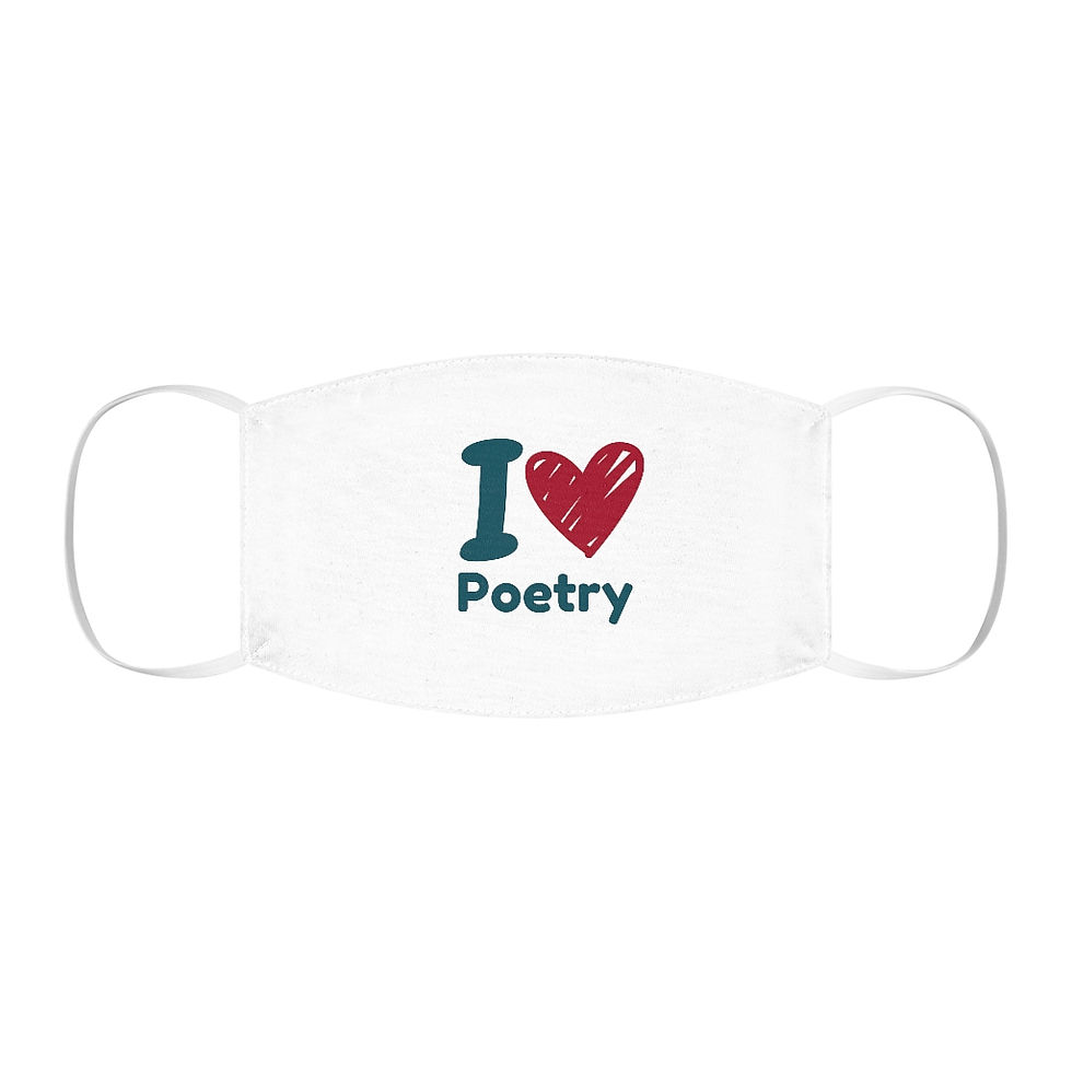 Miniatyrbild: I love poetry Face Mask