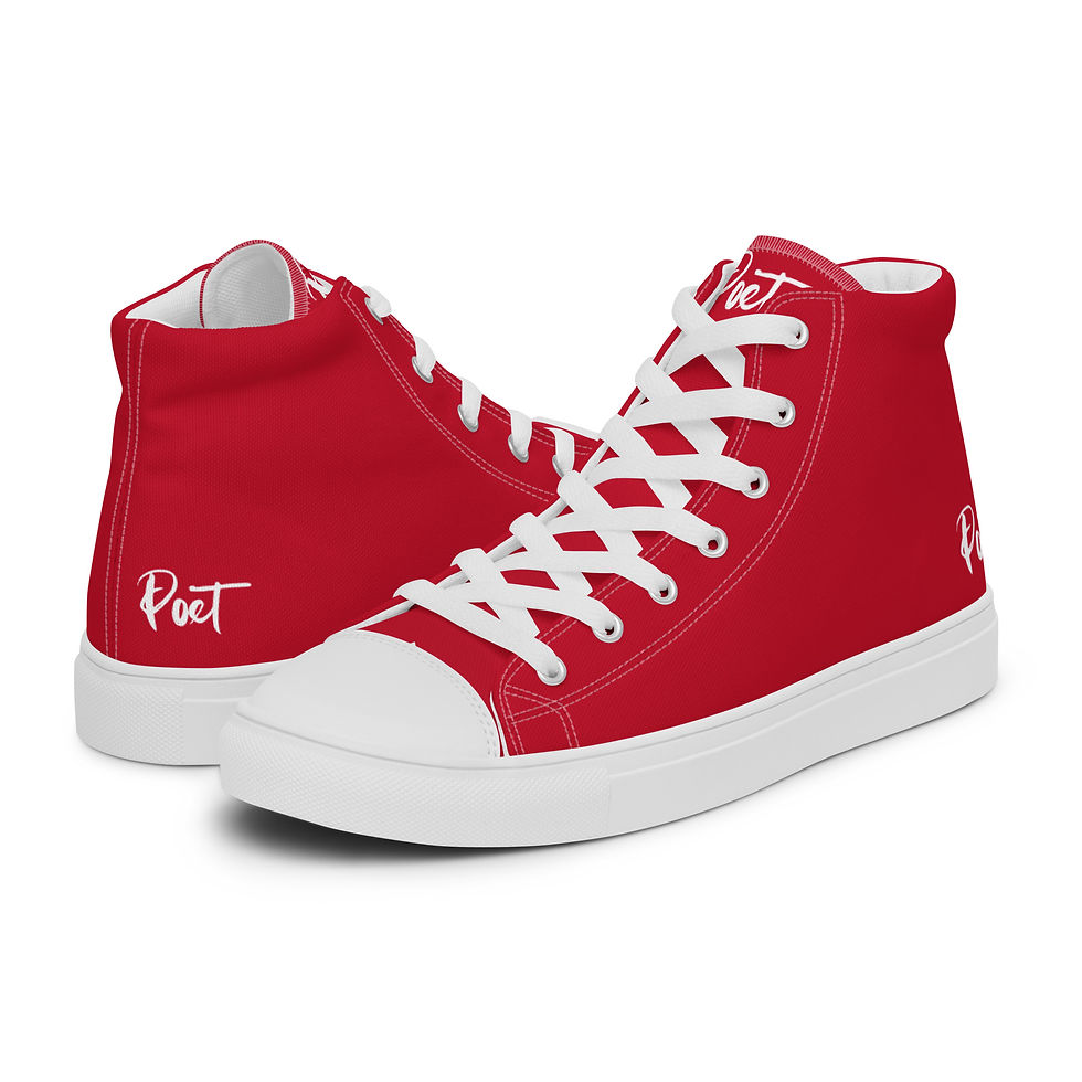 Thumbnail: Exclusive Men’s Poetry high top canvas shoes