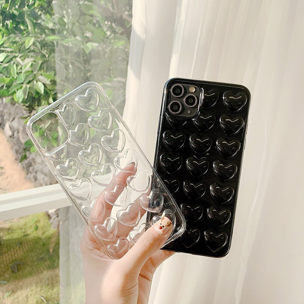Miniatiūra: 3D Love Heart Candy Color Phone Case for iPhone
