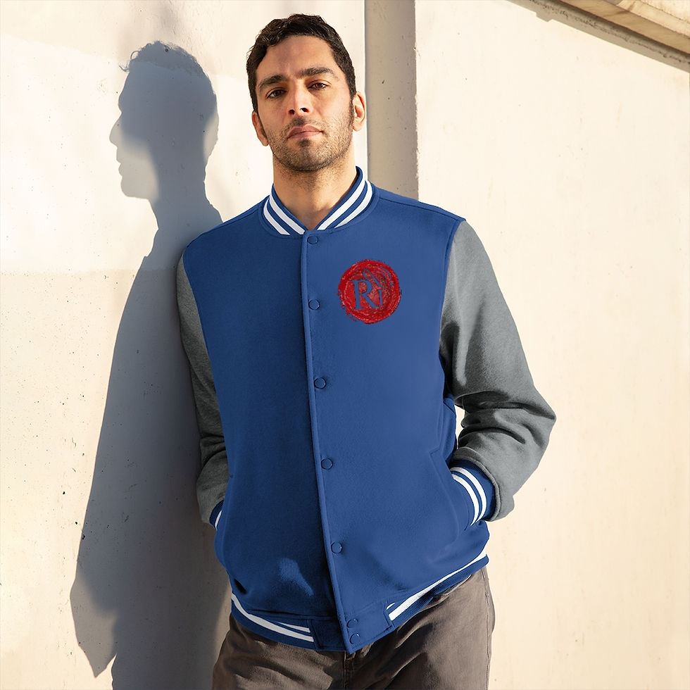 Miniatura: Men's Realistic Poetry Varsity Jacket