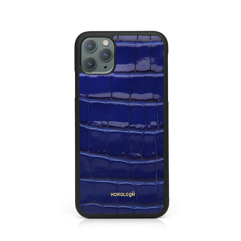 Thumbnail: Crocodile Pattern Italian Leather Luxury Phone Cover for Iphone